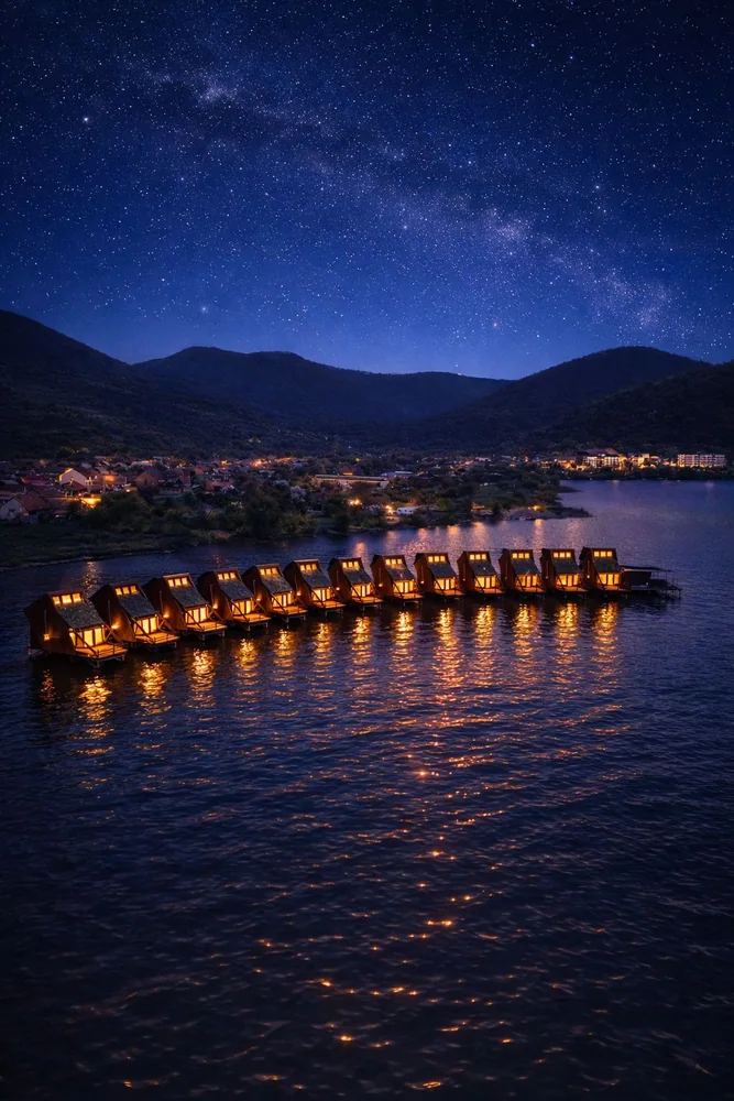 Bungalourile Egreta pe Dunăre la Berzasca